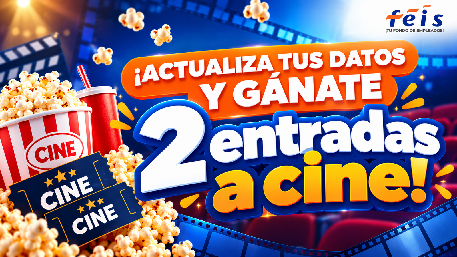 Noticia actualiza tus datos y gana cine